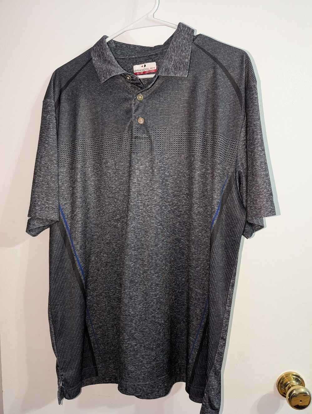 Grand Slam Men's Dark Heather Charcoal Polo